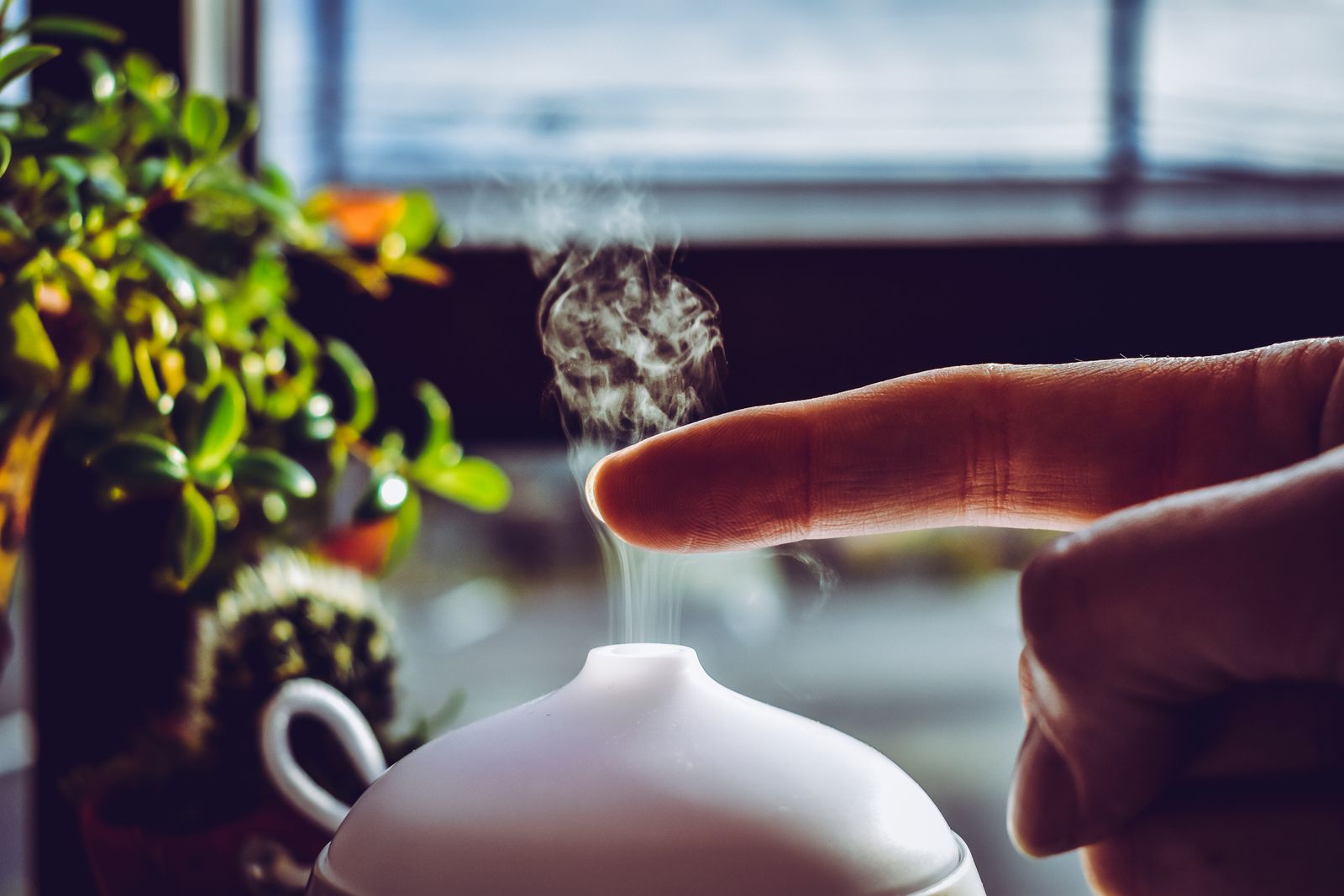 Vapeur qui se dégage d’un humidificateur